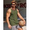 COOFANDY Men’s Workout Tank Tops 2 Pack Y Back Sleeveless Shirts Gym Muscle T Shirt Bodybuidling Athletic Stringer Tee(Army Green)