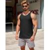 COOFANDY Men’s Workout Tank Tops 2 Pack Y Back Sleeveless Shirts Gym Muscle T Shirt Bodybuidling Athletic Stringer Tee(Black)
