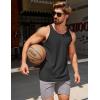 COOFANDY Men’s Workout Tank Tops 2 Pack Y Back Sleeveless Shirts Gym Muscle T Shirt Bodybuidling Athletic Stringer Tee(Black)