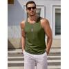 COOFANDY Men’s Workout Tank Tops 2 Pack Y Back Sleeveless Shirts Gym Muscle T Shirt Bodybuidling Athletic Stringer Tee(Black/Army Green)
