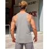 COOFANDY Men’s Workout Tank Tops 2 Pack Y Back Sleeveless Shirts Gym Muscle T Shirt Bodybuidling Athletic Stringer Tee(Black/Light Grey)