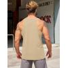 COOFANDY Men’s Workout Tank Tops 2 Pack Y Back Sleeveless Shirts Gym Muscle T Shirt Bodybuidling Athletic Stringer Tee(Khaki/Black)