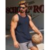 COOFANDY Men’s Workout Tank Tops 2 Pack Y Back Sleeveless Shirts Gym Muscle T Shirt Bodybuidling Athletic Stringer Tee(Navy Blue/Army Green)