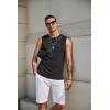 COOFANDY Mens Workout Tank Tops Cotton 3 Pack Soft Gym Muscle Shirt Sleeveless Classic T Shirts(Black/ Wine Red)