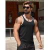 COOFANDY Men’s Workout Tank Tops Pack Dry Fit Sleeveless Running Shirts Gym Muscle Bodybuilding T Shirts(Black/Grey/Navy Blue)