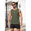 COOFANDY Men’s Workout Tank Tops Sleeveless Gym Muscle Tee Shirts 2 Pack Casual Breathable Waffle Knit Tanks(Army Green(1 Pcs))