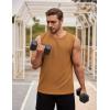 COOFANDY Men’s Workout Tank Tops Sleeveless Gym Muscle Tee Shirts 2 Pack Casual Breathable Waffle Knit Tanks(Black/Brown)