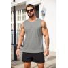 COOFANDY Men’s Workout Tank Tops Sleeveless Gym Muscle Tee Shirts 2 Pack Casual Breathable Waffle Knit Tanks(Black/Light Grey)