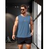 COOFANDY Men’s Workout Tank Tops Sleeveless Gym Muscle Tee Shirts 2 Pack Casual Breathable Waffle Knit Tanks(Black/Navy Blue)
