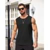 COOFANDY Men’s Workout Tank Tops Sleeveless Gym Muscle Tee Shirts 2 Pack Casual Breathable Waffle Knit Tanks(Black/White)
