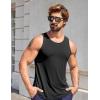 COOFANDY Men’s Workout Tank Tops UPF 50+ Sleeveless Gym Muscle Shirts Cooling Quick Dry Bodybuilding Tanks for Swim Beach(Black/White)