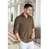 COOFANDY Men’s Wrinkle Free Shirt Casual Button Down Long Sleeve Dress Shirts(Brown)