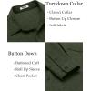 COOFANDY Men’s Wrinkle Free Shirt Casual Button Down Long Sleeve Dress Shirts(Dark Green)
