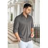 COOFANDY Men’s Wrinkle Free Shirt Casual Button Down Long Sleeve Dress Shirts(Grey)