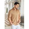COOFANDY Men’s Wrinkle Free Shirt Casual Button Down Long Sleeve Dress Shirts(Light Brown)