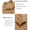 COOFANDY Men’s Wrinkle Free Shirt Casual Button Down Long Sleeve Dress Shirts(Light Brown)