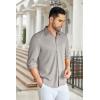 COOFANDY Men’s Wrinkle Free Shirt Casual Button Down Long Sleeve Dress Shirts(Light Grey)