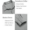 COOFANDY Men’s Wrinkle Free Shirt Casual Button Down Long Sleeve Dress Shirts(Texture Grey)