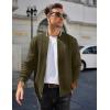 COOFANDY Mens Zip Up Sweater Jacket Waffle Sweatshirt Knit Bomber Lightweight Casual Jackets(Army Green)