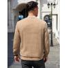 COOFANDY Mens Zip Up Sweater Jacket Waffle Sweatshirt Knit Bomber Lightweight Casual Jackets(Khaki)