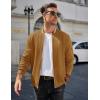 COOFANDY Mens Zip Up Sweater Jacket Waffle Sweatshirt Knit Bomber Lightweight Casual Jackets(Light Brown)