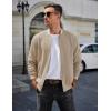 COOFANDY Mens Zip Up Sweater Jacket Waffle Sweatshirt Knit Bomber Lightweight Casual Jackets(Light Khaki)
