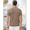 COOFANDY Men’s Zipper Polo Shirt Casual Knit Short Sleeve Polo T Shirt Classic Fit Shirts(#1-khaki)