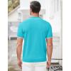 COOFANDY Men’s Zipper Polo Shirt Casual Knit Short Sleeve Polo T Shirt Classic Fit Shirts(Blue-3)