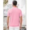 COOFANDY Men’s Zipper Polo Shirt Casual Knit Short Sleeve Polo T Shirt Classic Fit Shirts(Bright Pink)