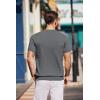 COOFANDY Men’s Zipper Polo Shirt Casual Knit Short Sleeve Polo T Shirt Classic Fit Shirts(Dark Grey)