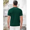 COOFANDY Men’s Zipper Polo Shirt Casual Knit Short Sleeve Polo T Shirt Classic Fit Shirts(Green)