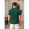 COOFANDY Men’s Zipper Polo Shirt Casual Knit Short Sleeve Polo T Shirt Classic Fit Shirts(Hunter Green)