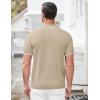 COOFANDY Men’s Zipper Polo Shirt Casual Knit Short Sleeve Polo T Shirt Classic Fit Shirts(Light Khaki)