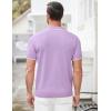 COOFANDY Men’s Zipper Polo Shirt Casual Knit Short Sleeve Polo T Shirt Classic Fit Shirts(Light Purple)
