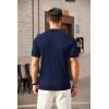 COOFANDY Men’s Zipper Polo Shirt Casual Knit Short Sleeve Polo T Shirt Classic Fit Shirts(Navy Blue)