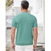 COOFANDY Men’s Zipper Polo Shirt Casual Knit Short Sleeve Polo T Shirt Classic Fit Shirts(Turquoise)