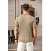 COOFANDY Men’s Zipper Polo Shirts Short Sleeve Ribbed Knit Polo T Shirts Fashion Casual Golf Shirts(Khaki)