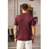 COOFANDY Men’s Zipper Polo Shirts Short Sleeve Ribbed Knit Polo T Shirts Fashion Casual Golf Shirts(Wine Red)