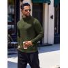 COOFANDY Quarter Zip Pullover Men Long Sleeve Sweatshirts for Men Fleece Sweater Fall(Dark Green)