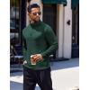 COOFANDY Quarter Zip Pullover Men Long Sleeve Sweatshirts for Men Fleece Sweater Fall(Lake Green)