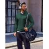 COOFANDY Quarter Zip Pullover Men Long Sleeve Sweatshirts for Men Fleece Sweater Fall(Lake Green)