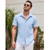 COOFANDY Shirts for Men Short Sleeve Button Down Shirt Casual Summer Beach Shirts(Angel Falls)
