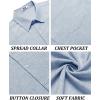 COOFANDY Shirts for Men Short Sleeve Button Down Shirt Casual Summer Beach Shirts(Blue)