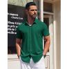 COOFANDY Shirts for Men Short Sleeve Button Down Shirt Casual Summer Beach Shirts(Dark Green)