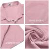 COOFANDY Shirts for Men Short Sleeve Button Down Shirt Casual Summer Beach Shirts(Pink)