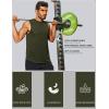 COOFANDY Sleeveless Muscle Shirts for Men Dry Fit Workout Gym Tank Tops Summer Swim Beach Shirt(Black/Army Green)