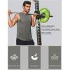 COOFANDY Sleeveless Muscle Shirts for Men Dry Fit Workout Gym Tank Tops Summer Swim Beach Shirt(Black/Light Gray)