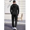 COOFANDY Sweatsuits for Men 2 Piece Tracksuit Casual Athletic Jogging Suit Hooded Set(Black)