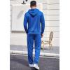 COOFANDY Sweatsuits for Men 2 Piece Tracksuit Casual Athletic Jogging Suit Hooded Set(Blue)
