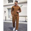 COOFANDY Sweatsuits for Men 2 Piece Tracksuit Casual Athletic Jogging Suit Hooded Set(Brown)
